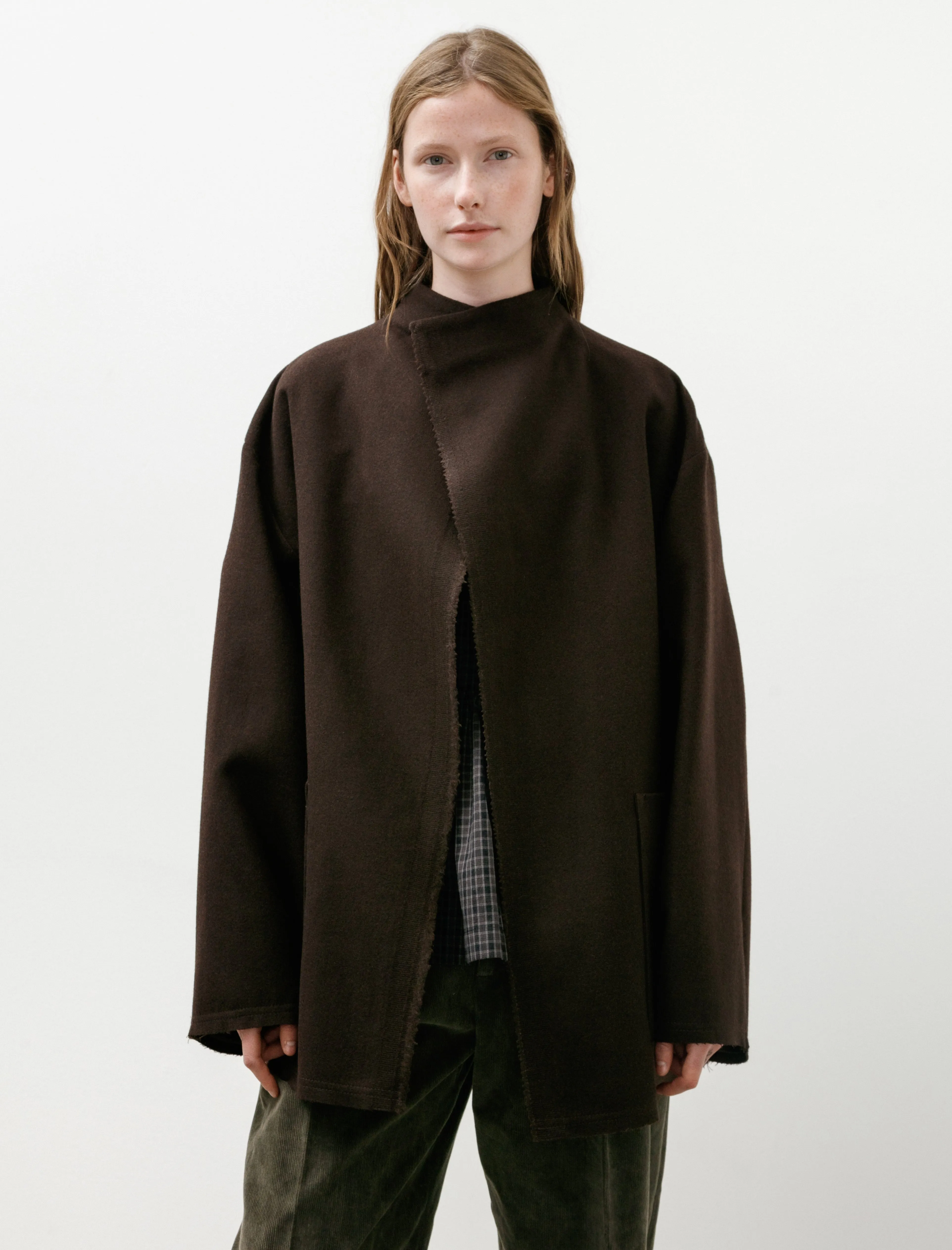 3/4 Jacket with Cimossa Panno Wool Ebano sold by SHOP NEIGHBOR
