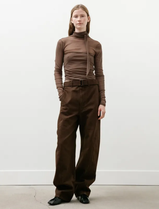 Twisted Belted Pants Ristretto made by SHOP NEIGHBOR