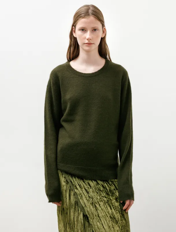 No.344 Cashmere Silk Pullover Dark Green made by SHOP NEIGHBOR