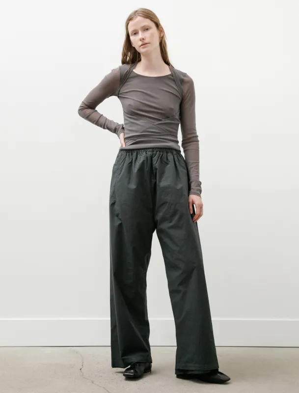 No.287 Poplin Double Flap Pocket Trousers Black made by SHOP NEIGHBOR