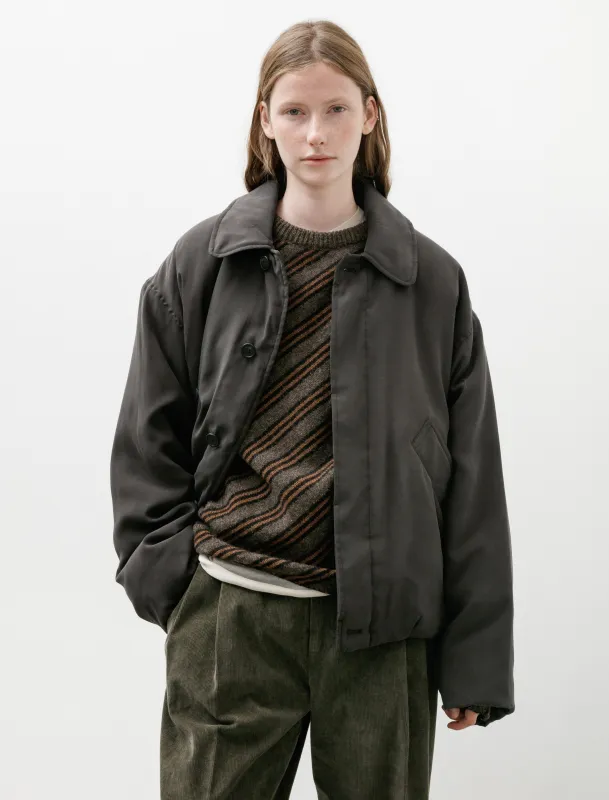 Cropped Padded Bomber Brown made by SHOP NEIGHBOR