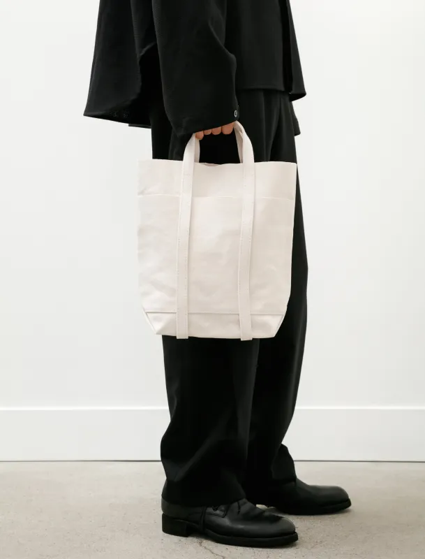 Washed Canvas 6 Pockets Tote TS White made by SHOP NEIGHBOR