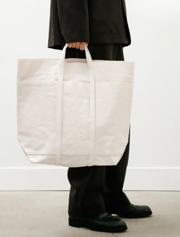 Washed Canvas 6 Pockets Tote T White made by SHOP NEIGHBOR