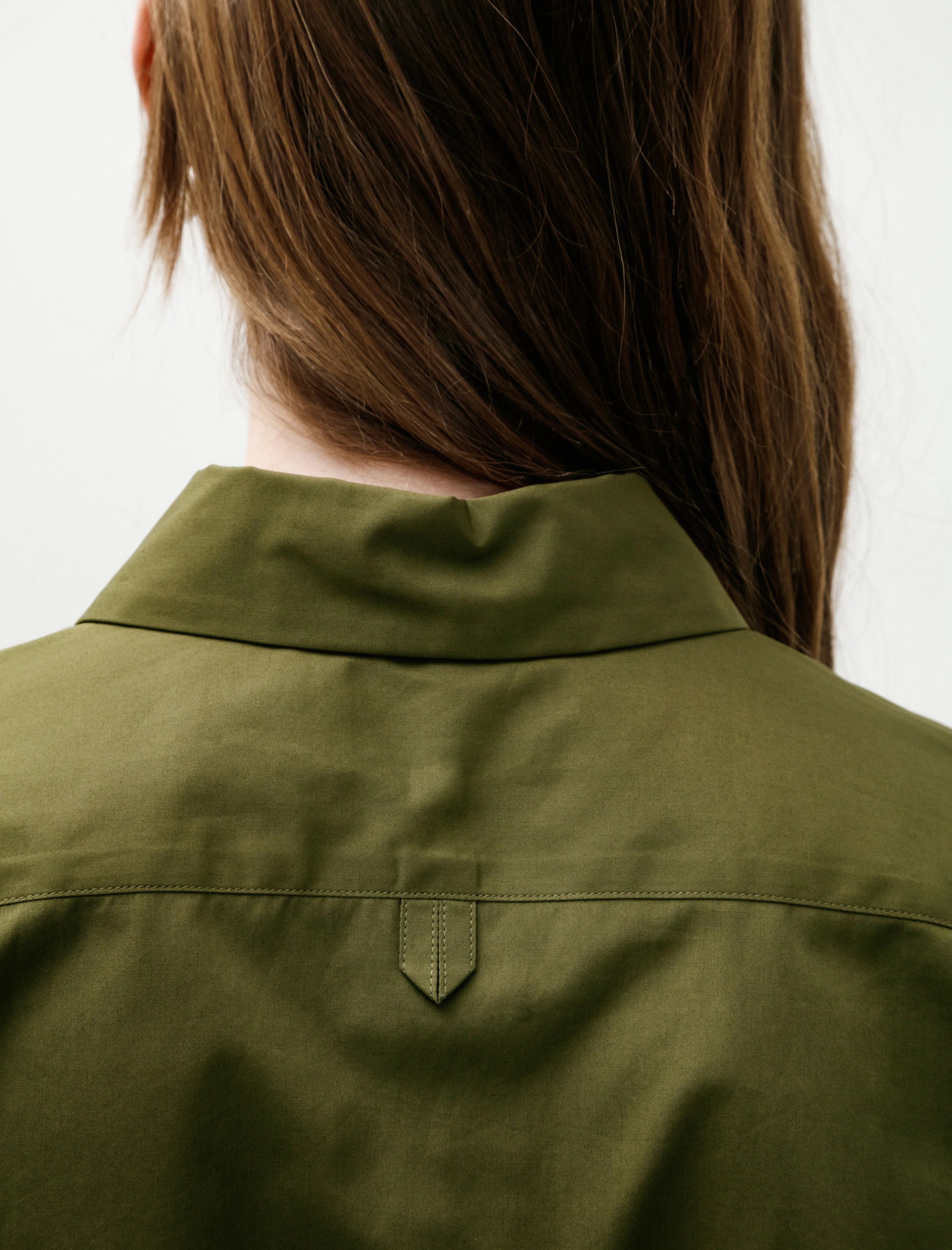 Simple Shirt Double Twist Cotton Poplin Leaf Green sold by SHOP NEIGHBOR product image thumbnail 4