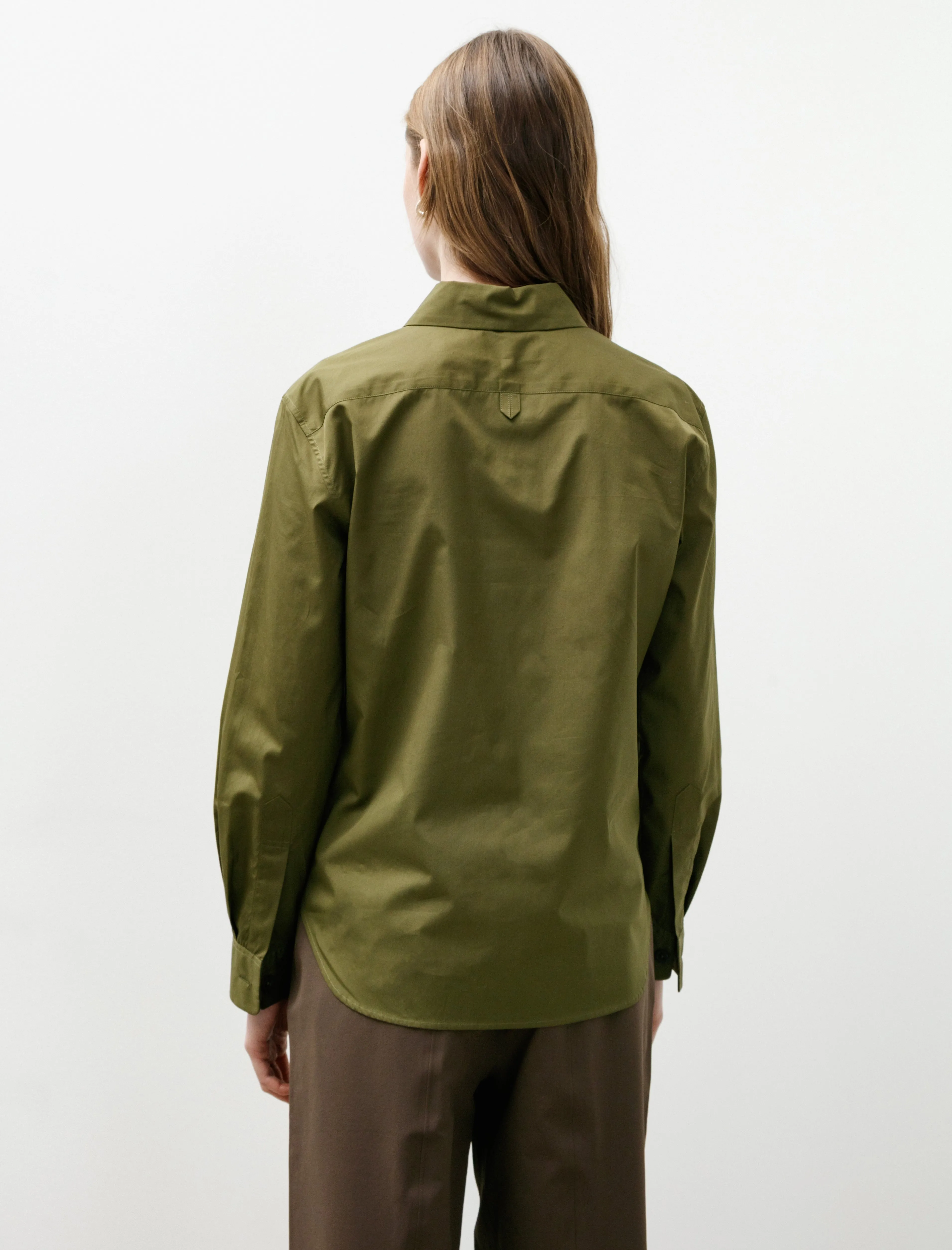 Simple Shirt Double Twist Cotton Poplin Leaf Green sold by SHOP NEIGHBOR product image thumbnail 2