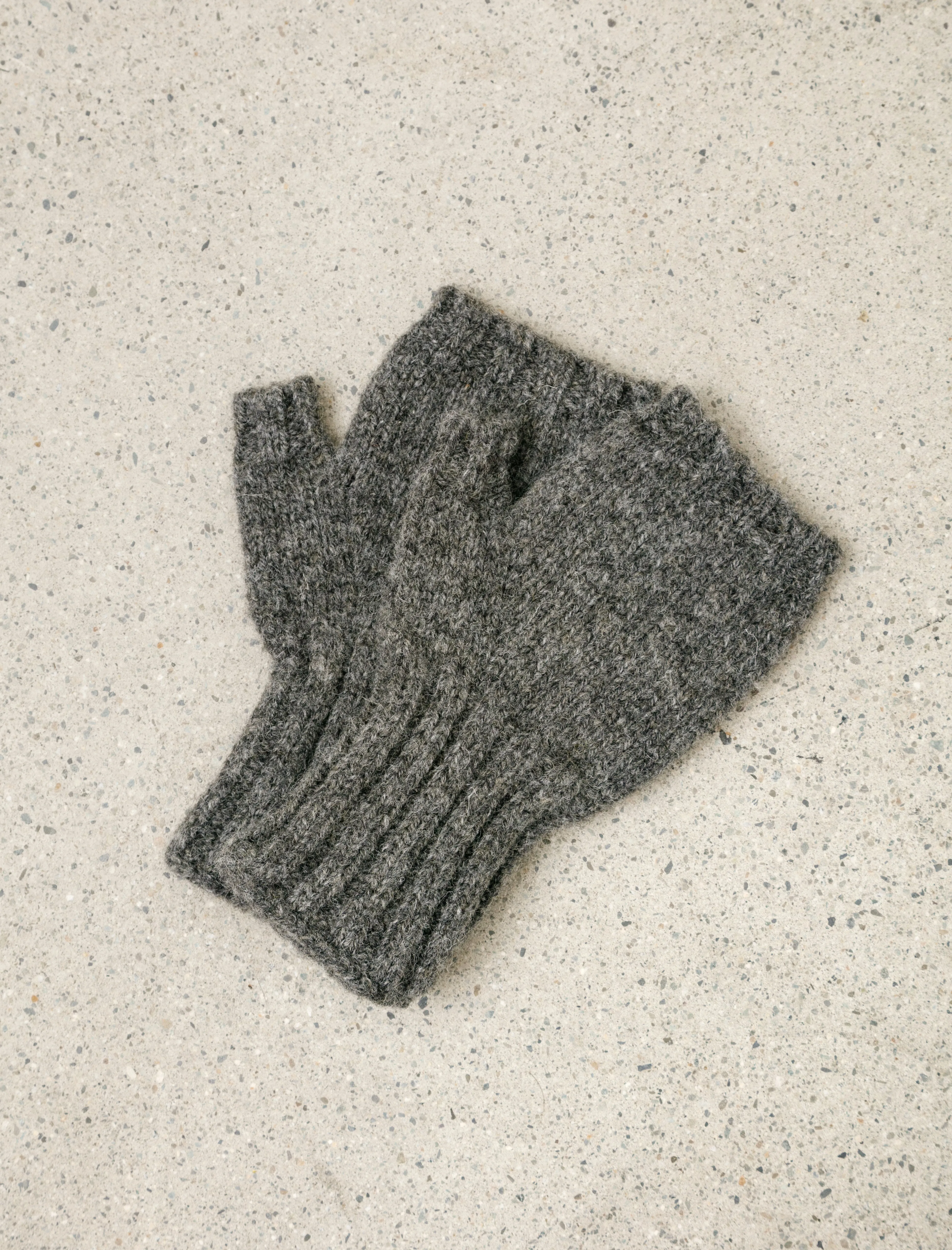 MHL Chunky Fingerless Glove Shetland Wool Grey sold by SHOP NEIGHBOR
