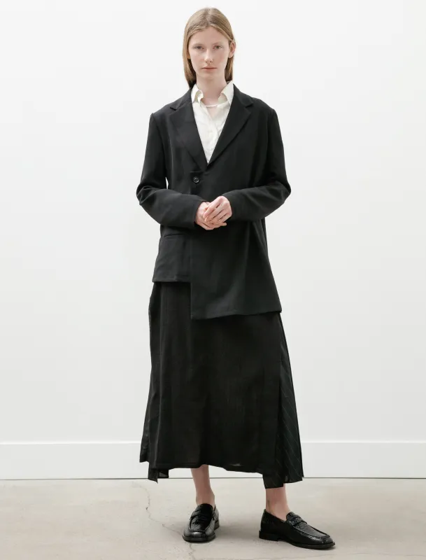 Asymmetrical Front Blazer Black made by SHOP NEIGHBOR