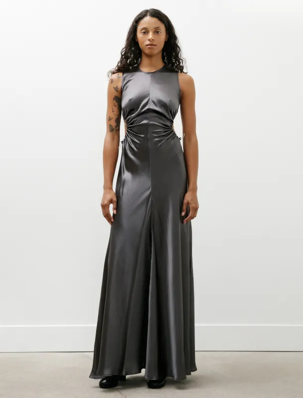 Feline Silk Satin Gown Grey made by SHOP NEIGHBOR