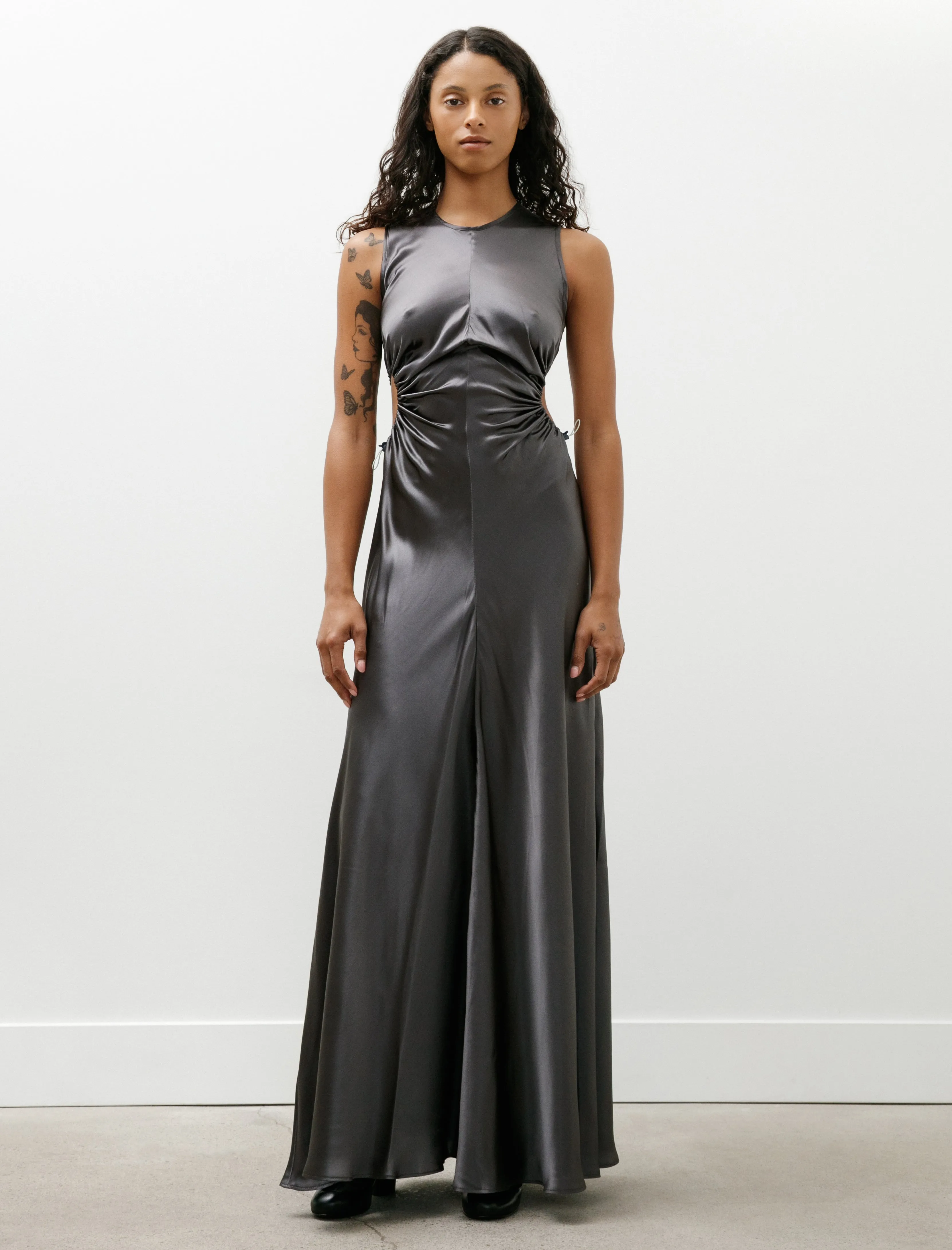 Feline Silk Satin Gown Grey sold by SHOP NEIGHBOR
