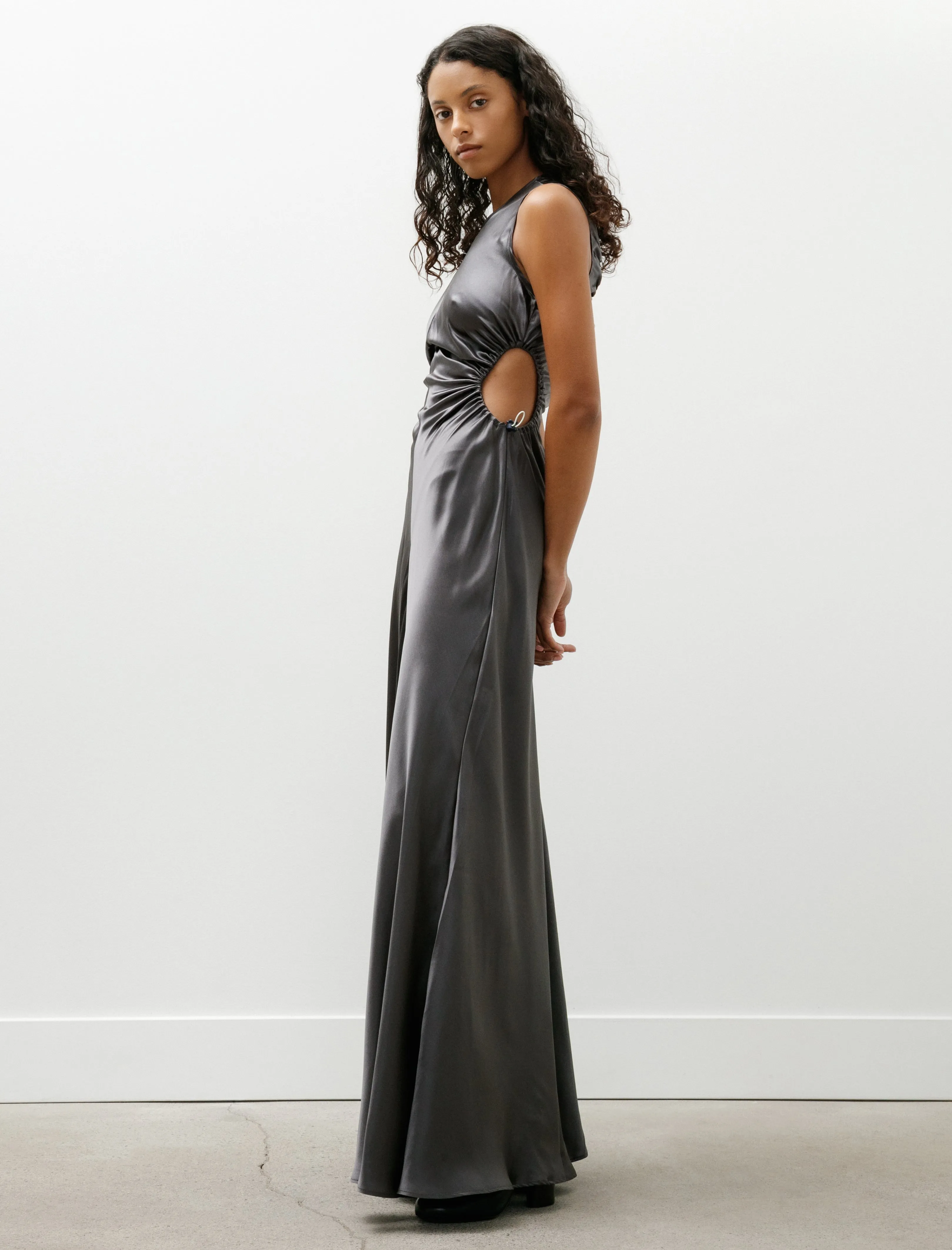Feline Silk Satin Gown Grey sold by SHOP NEIGHBOR product image thumbnail 2