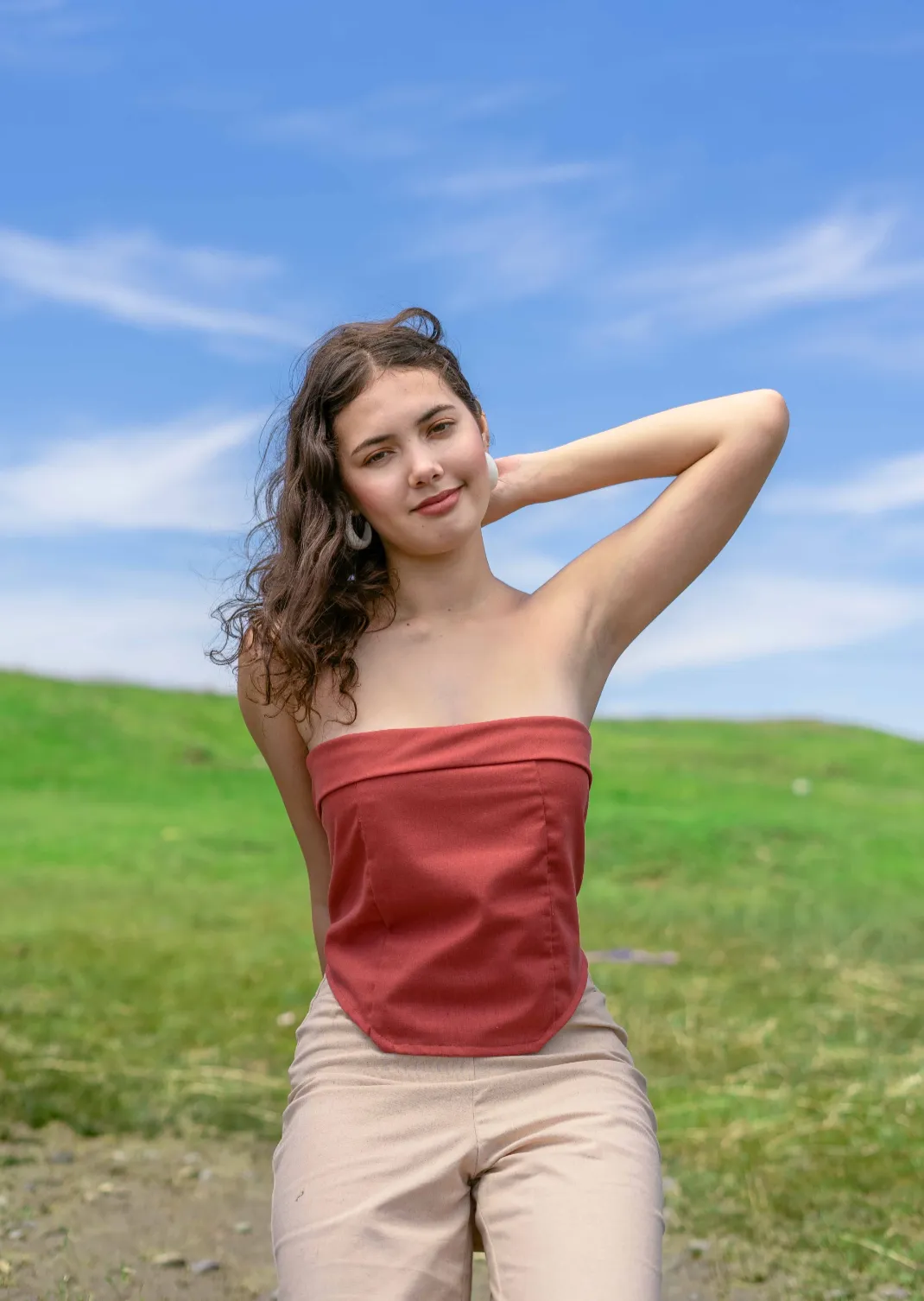 Olivia Tube Top - Coral sold by Sundays