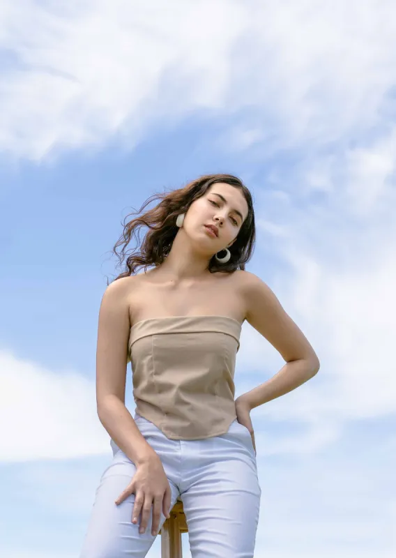 Olivia Tube Top - Beige sold by Sundays