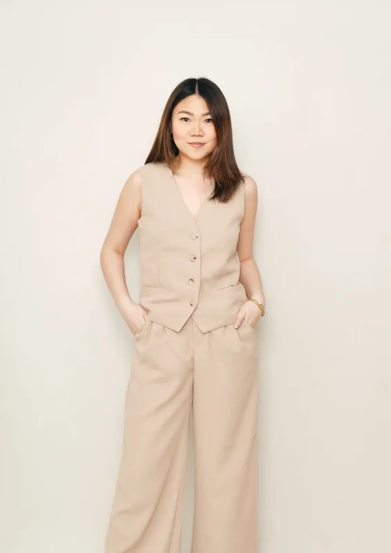 Molly Vest and Trouser Set - Tan sold by Sundays