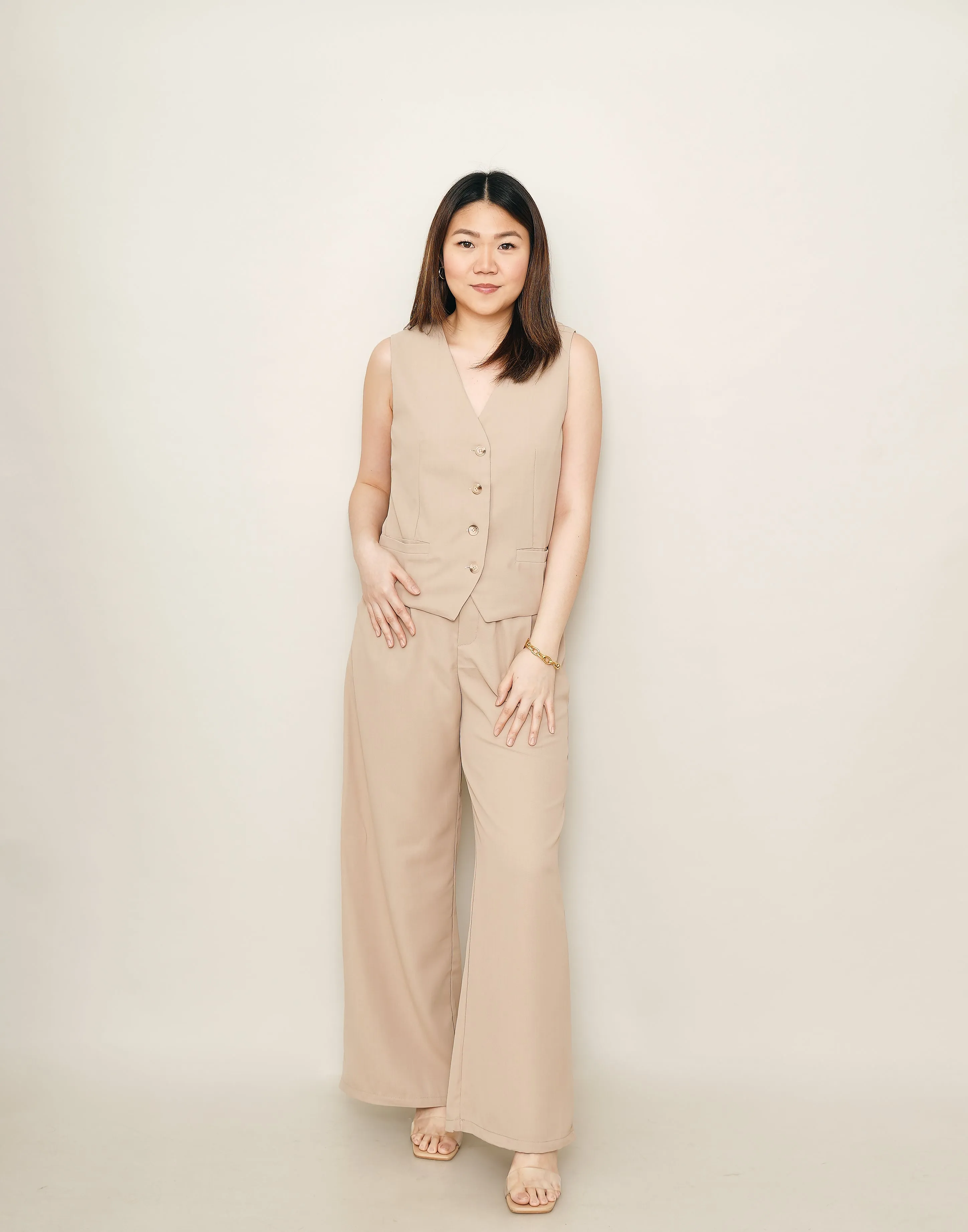 Molly Vest and Trouser Set - Tan sold by Sundays product image thumbnail 2