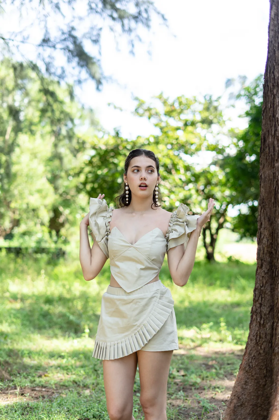 Delila Skort - Beige sold by Sundays product image thumbnail 2