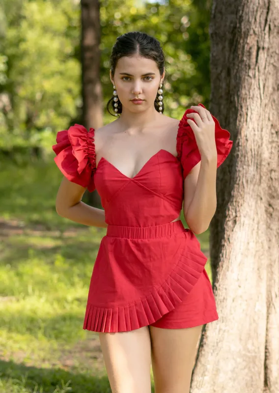 Delila Skort - Red sold by Sundays