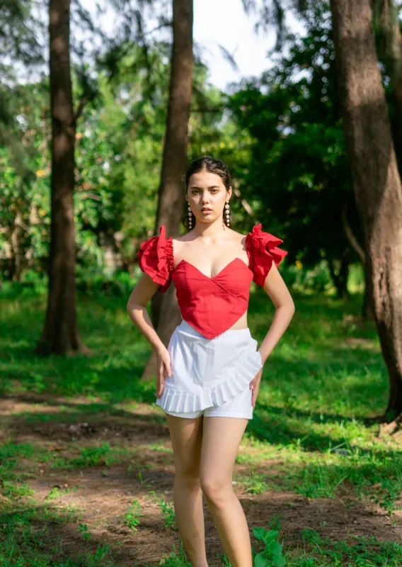 Solenn Top - Red sold by Sundays