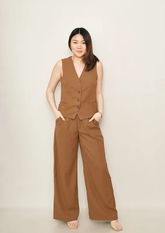 Molly Vest and Trouser Set - Brown sold by Sundays