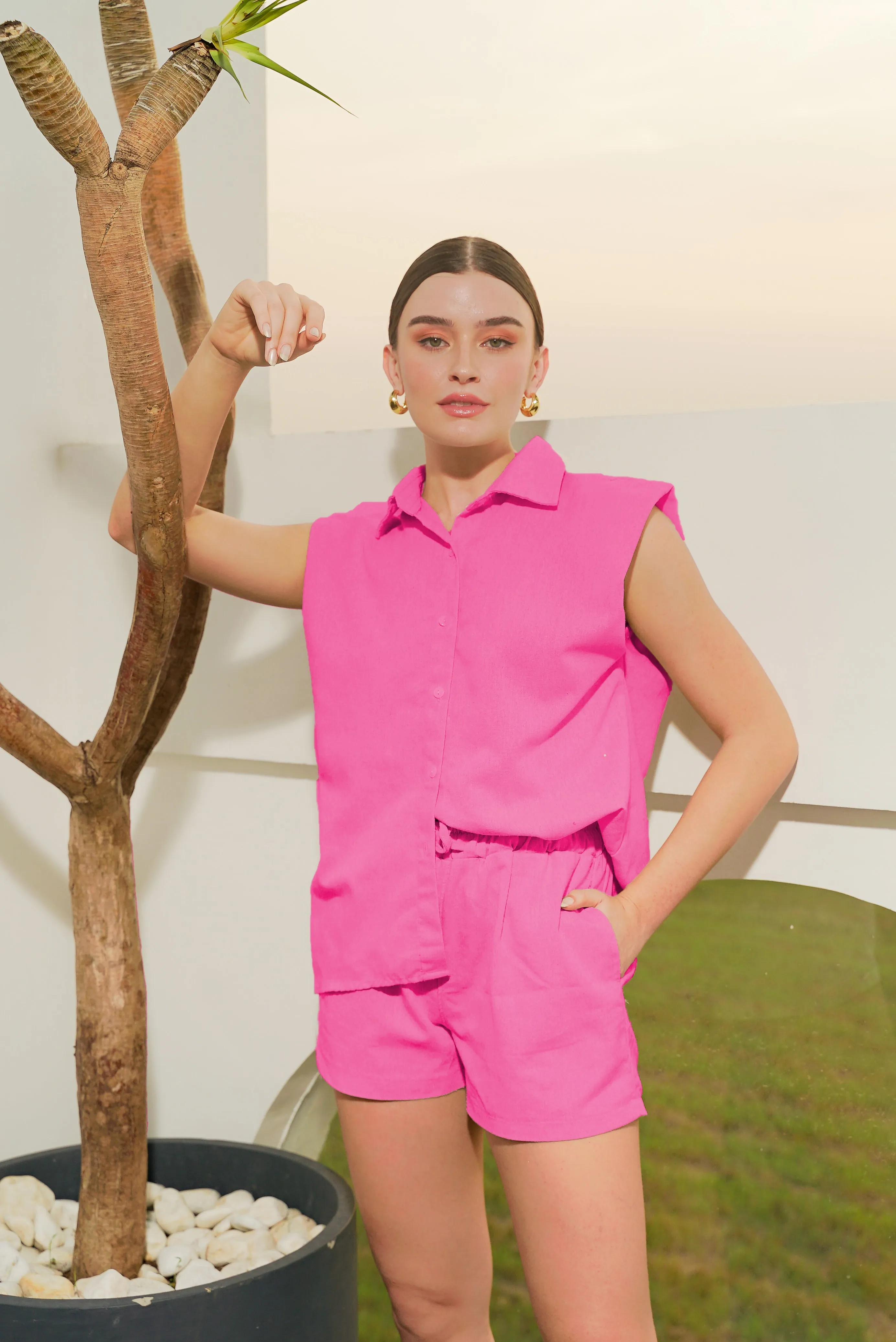 Eleanor Top and Shorts Set - Pink sold by Sundays product image thumbnail 3