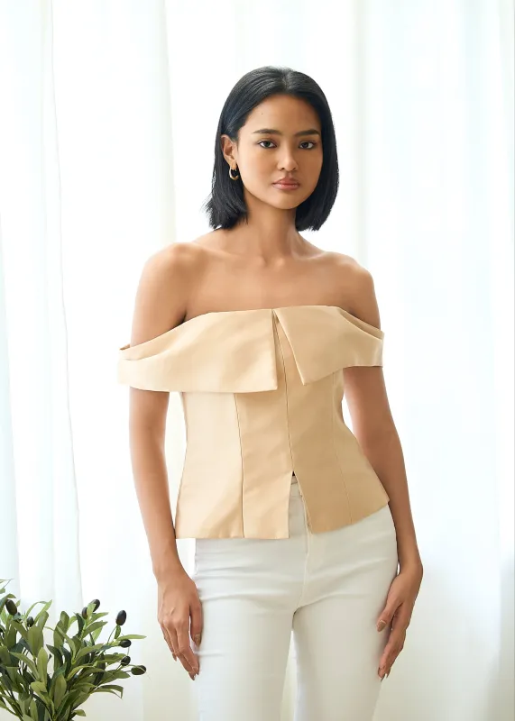 Leila Top - Gold Beige sold by Sundays