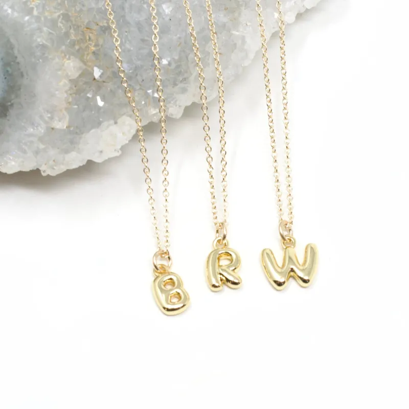 Bubble Initial Necklace - Small sold by Crafts & Love