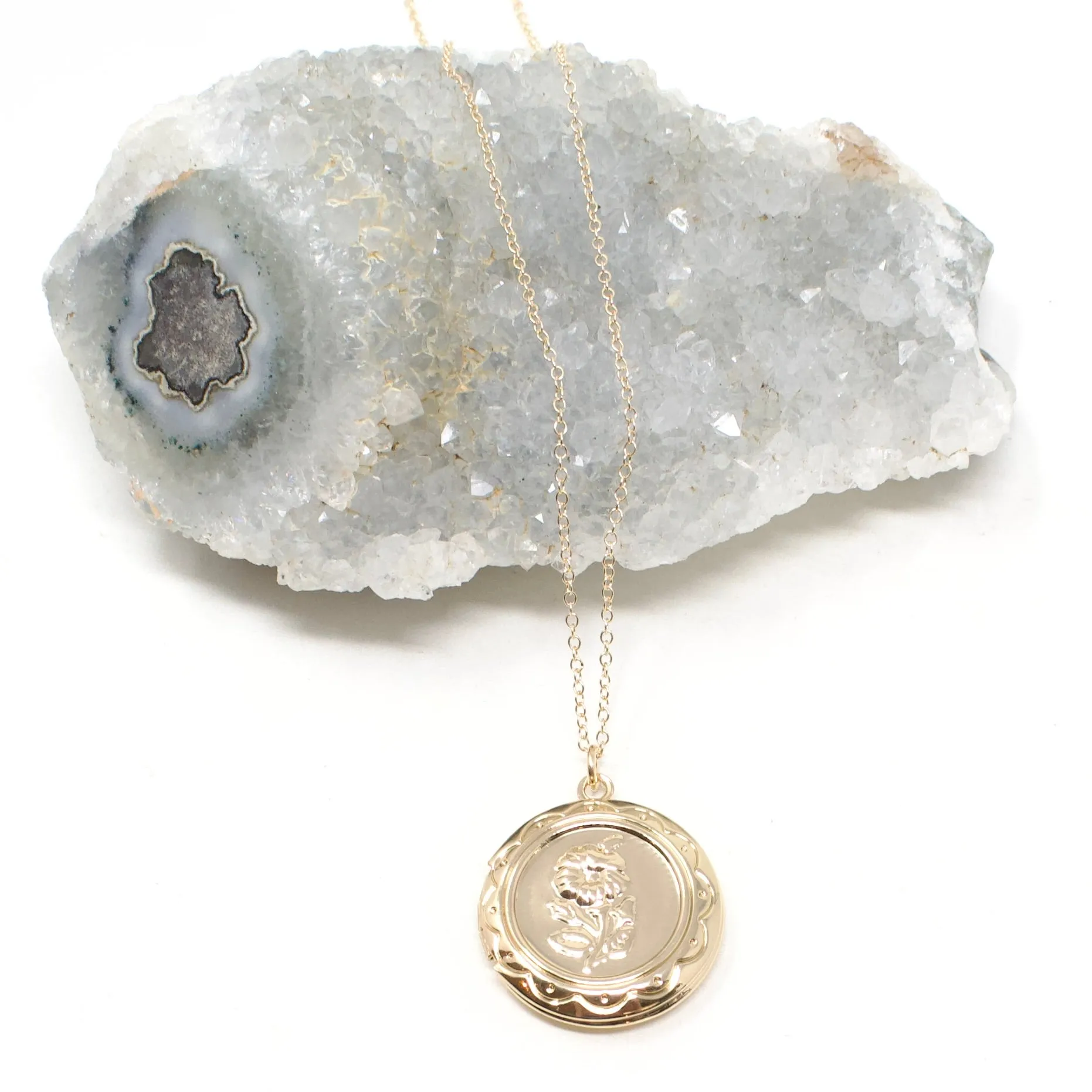 Floral Locket Necklace sold by Crafts & Love