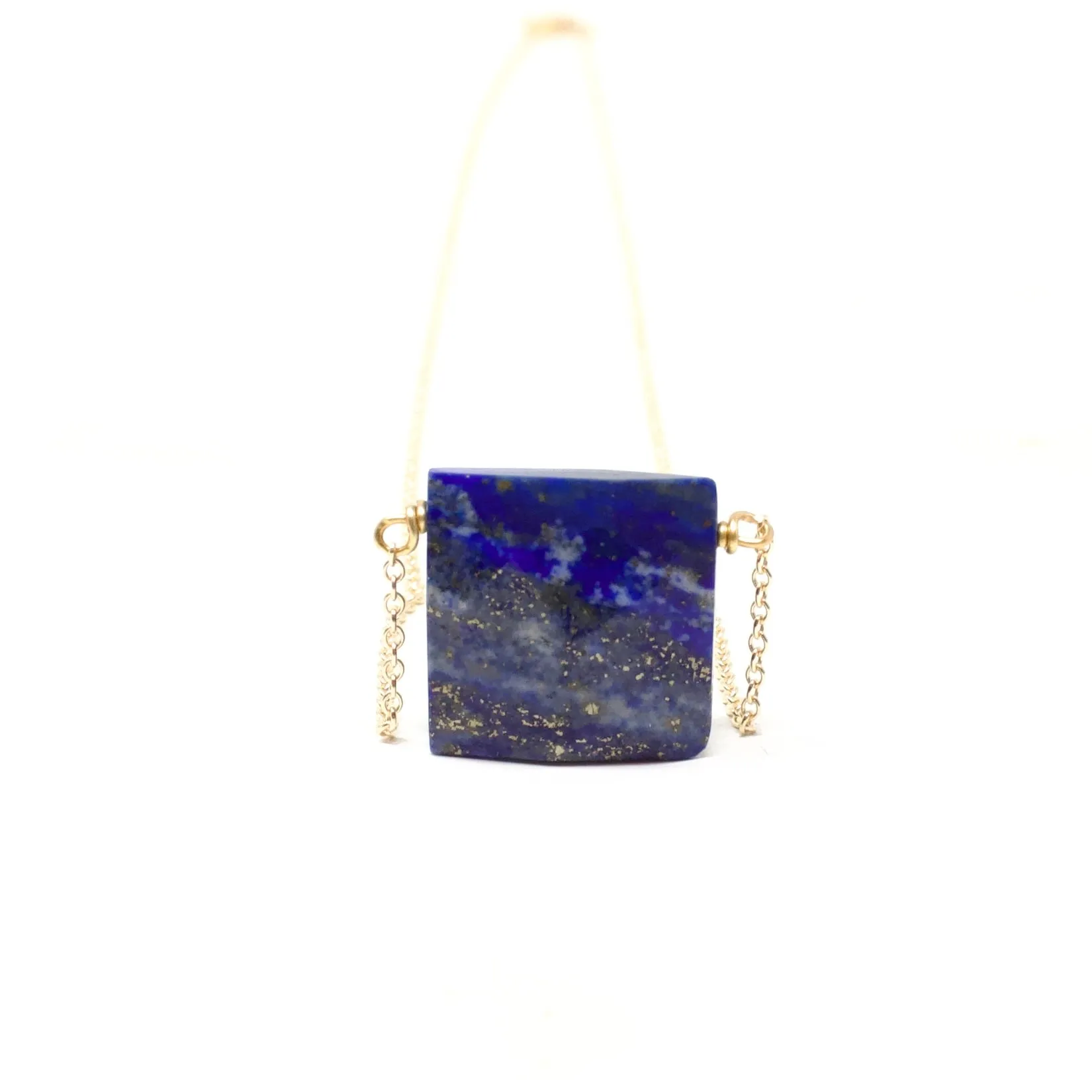 Lapis Square Necklace sold by Crafts & Love