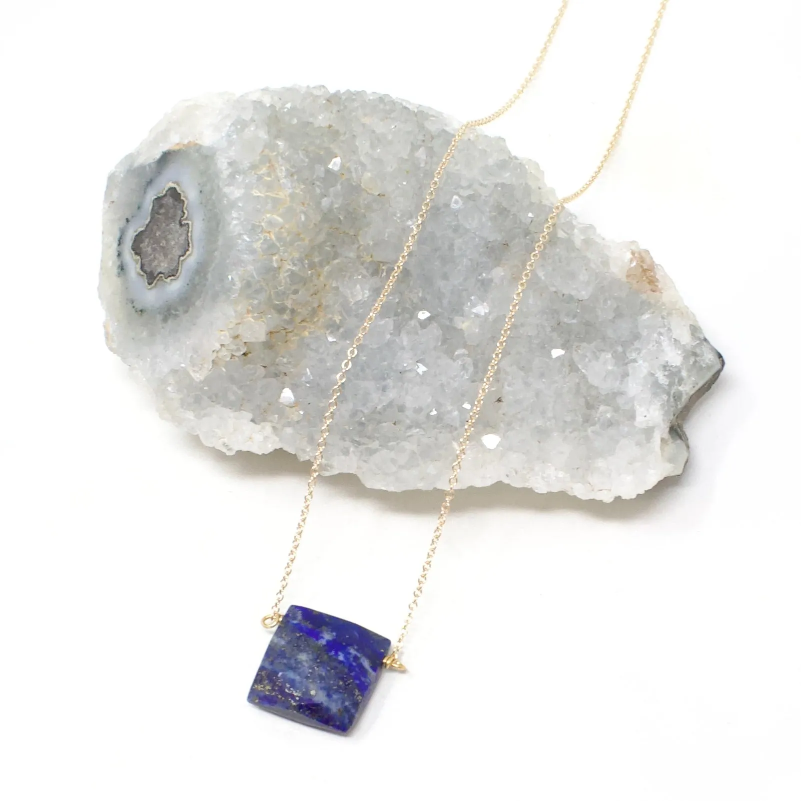 Lapis Square Necklace sold by Crafts & Love product image thumbnail 2