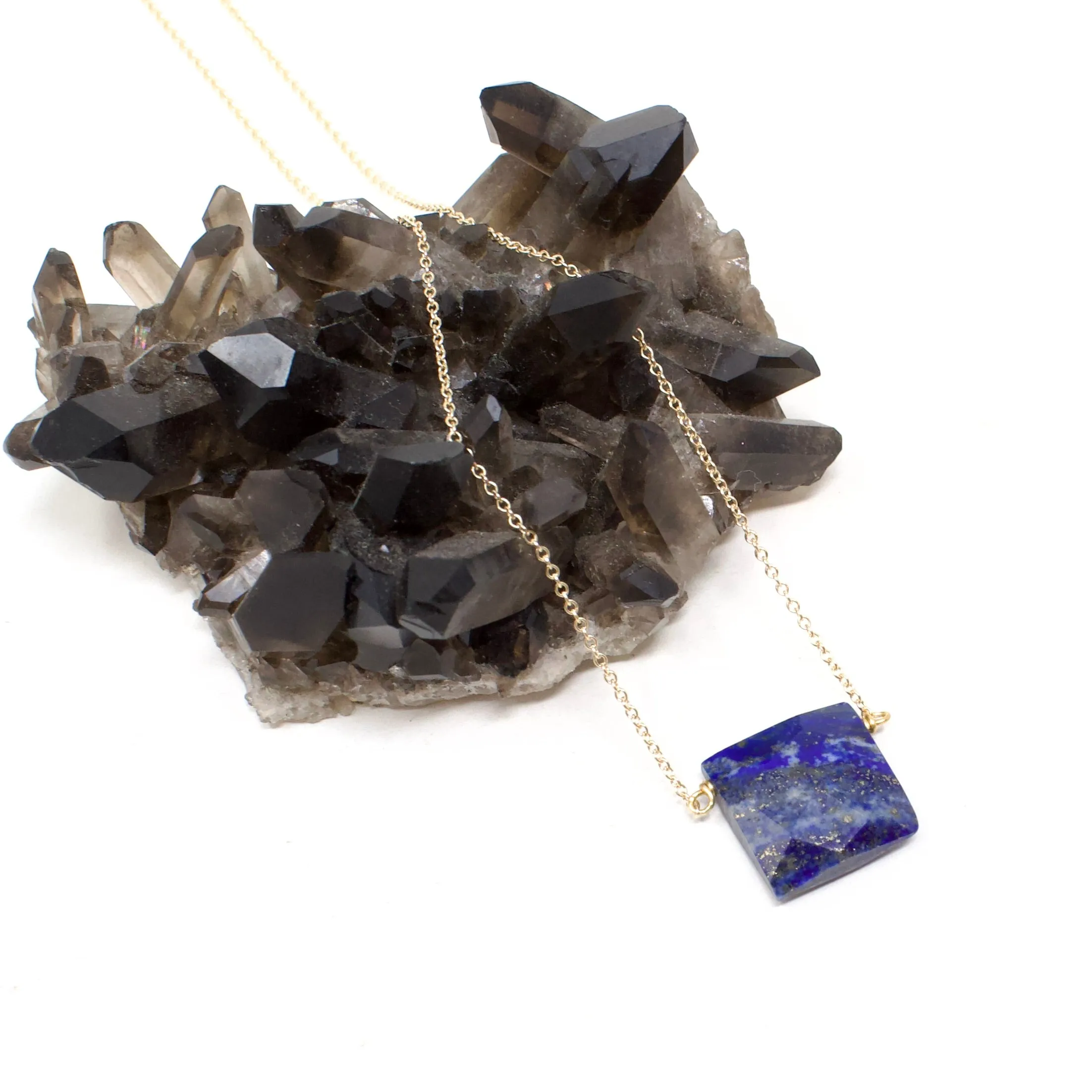 Lapis Square Necklace sold by Crafts & Love product image thumbnail 3