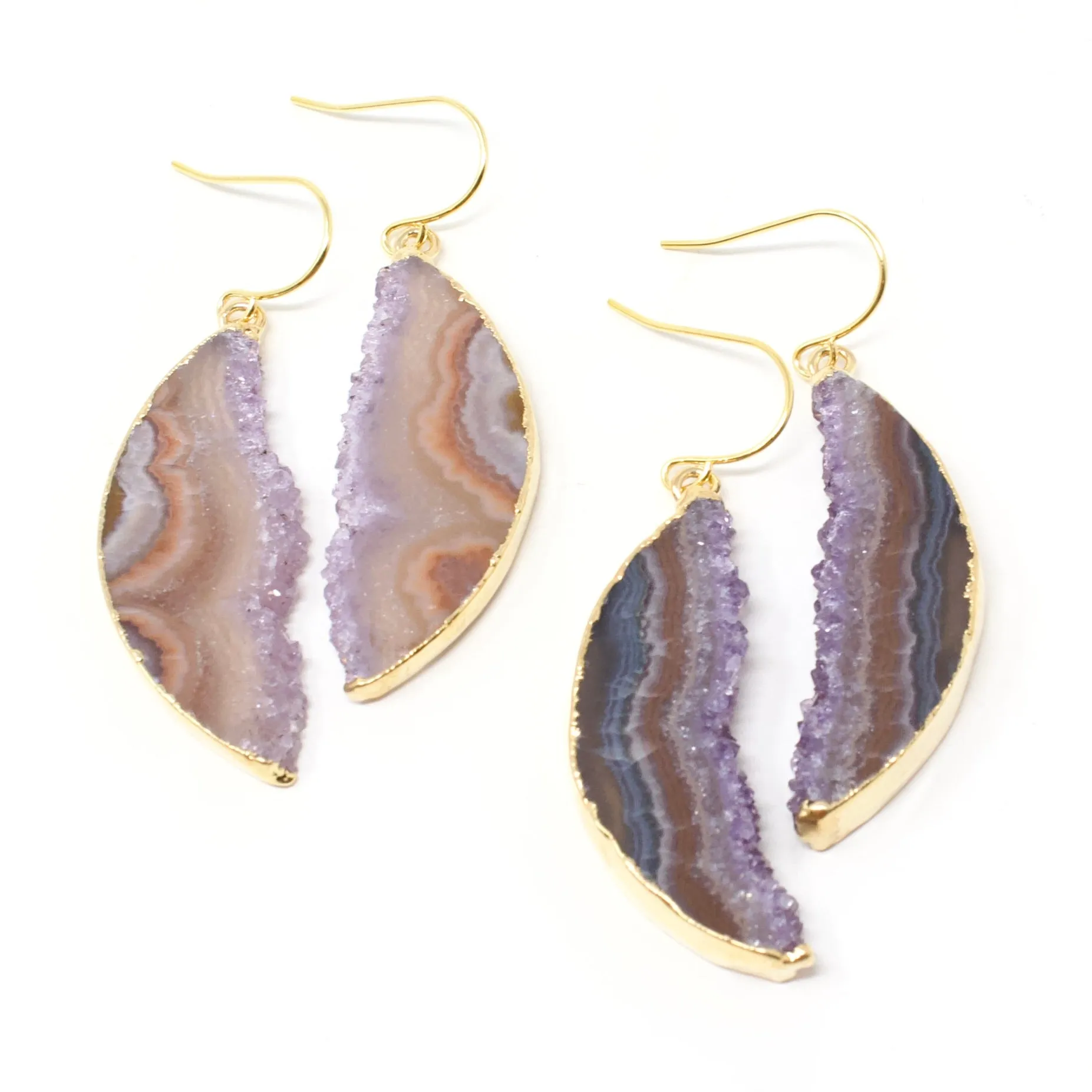 Fancy Geode Earrings - Halves sold by Crafts & Love product image thumbnail 4