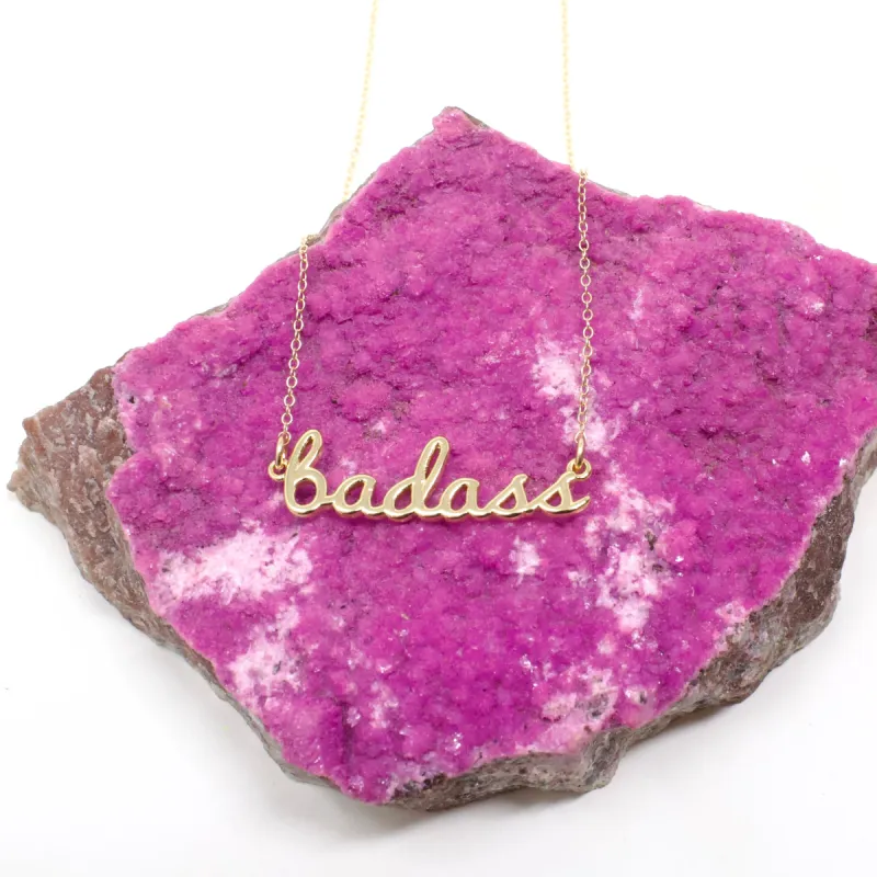 Badass Phrase Necklace made by Crafts & Love
