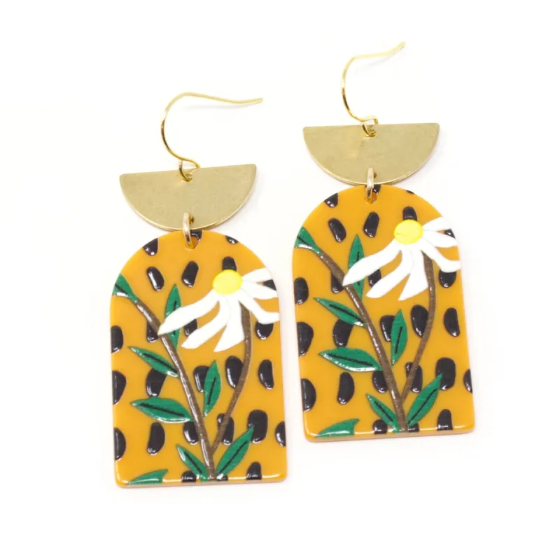 Spotted Daisy Earrings sold by Crafts & Love