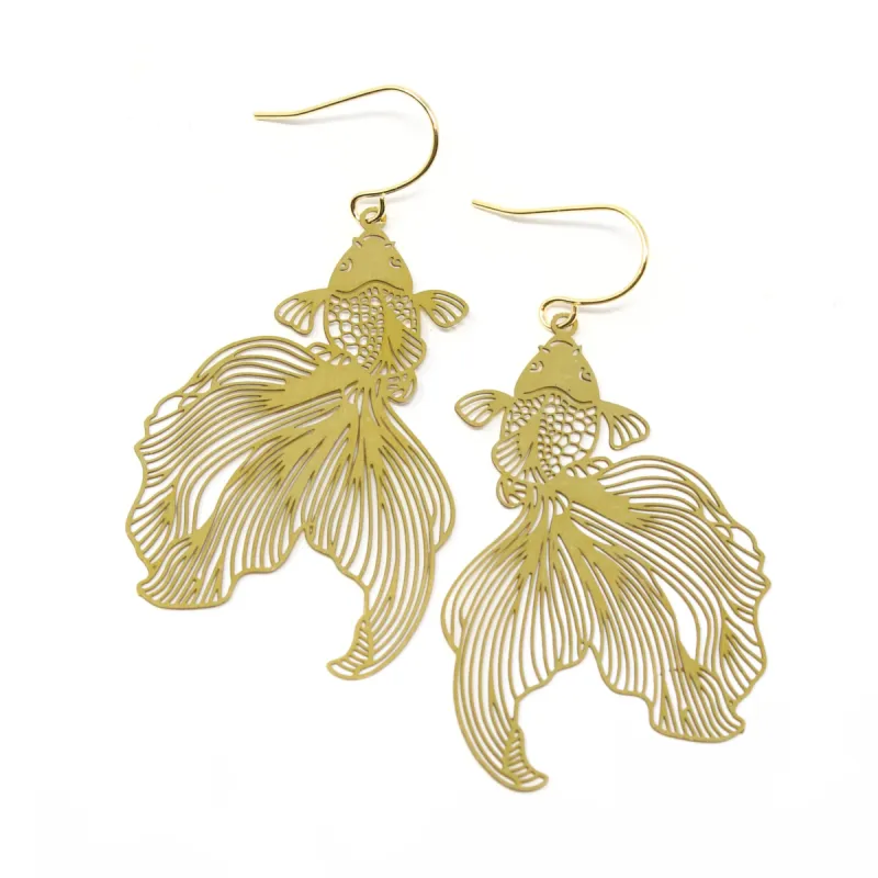 Whimsy Earrings: Fish sold by Crafts & Love