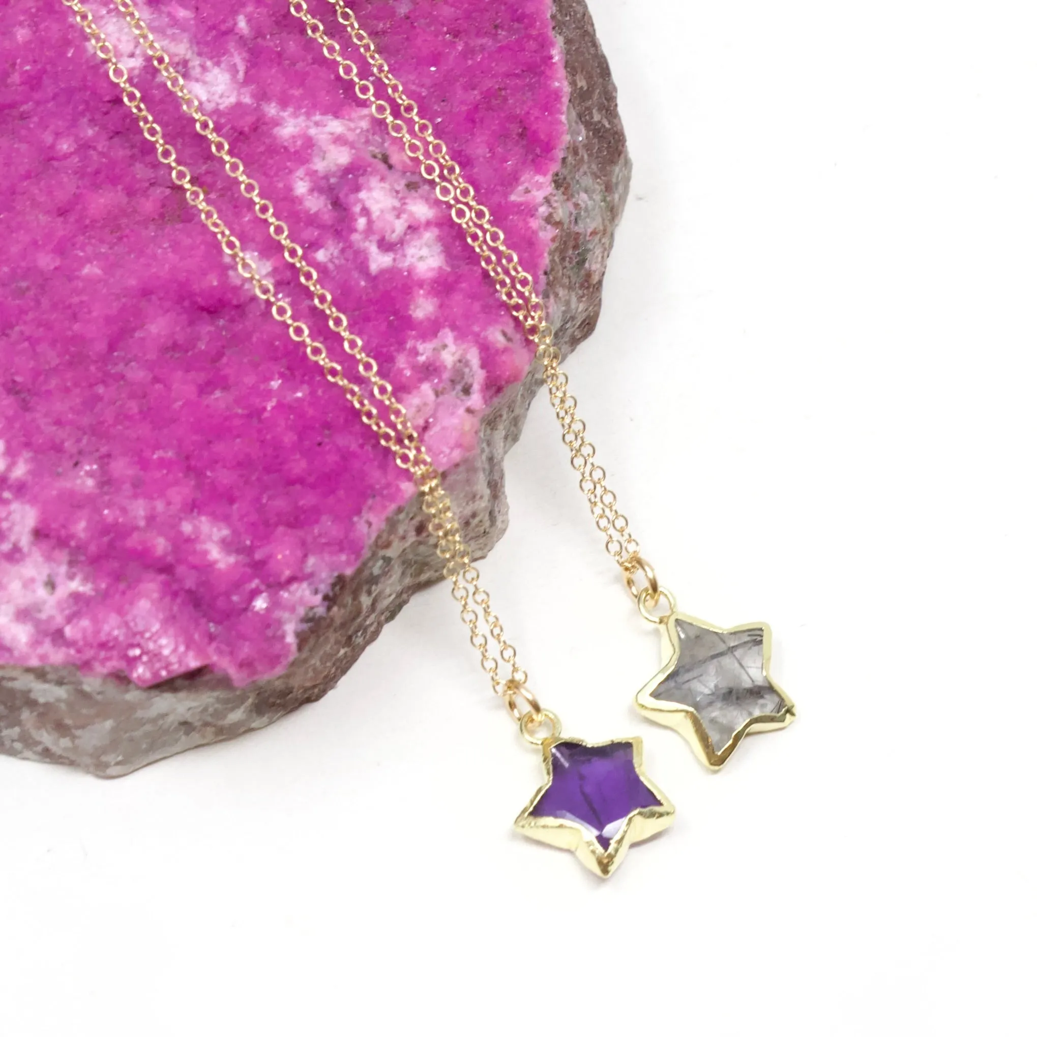 Gemstone Star Necklace sold by Crafts & Love product image thumbnail 5