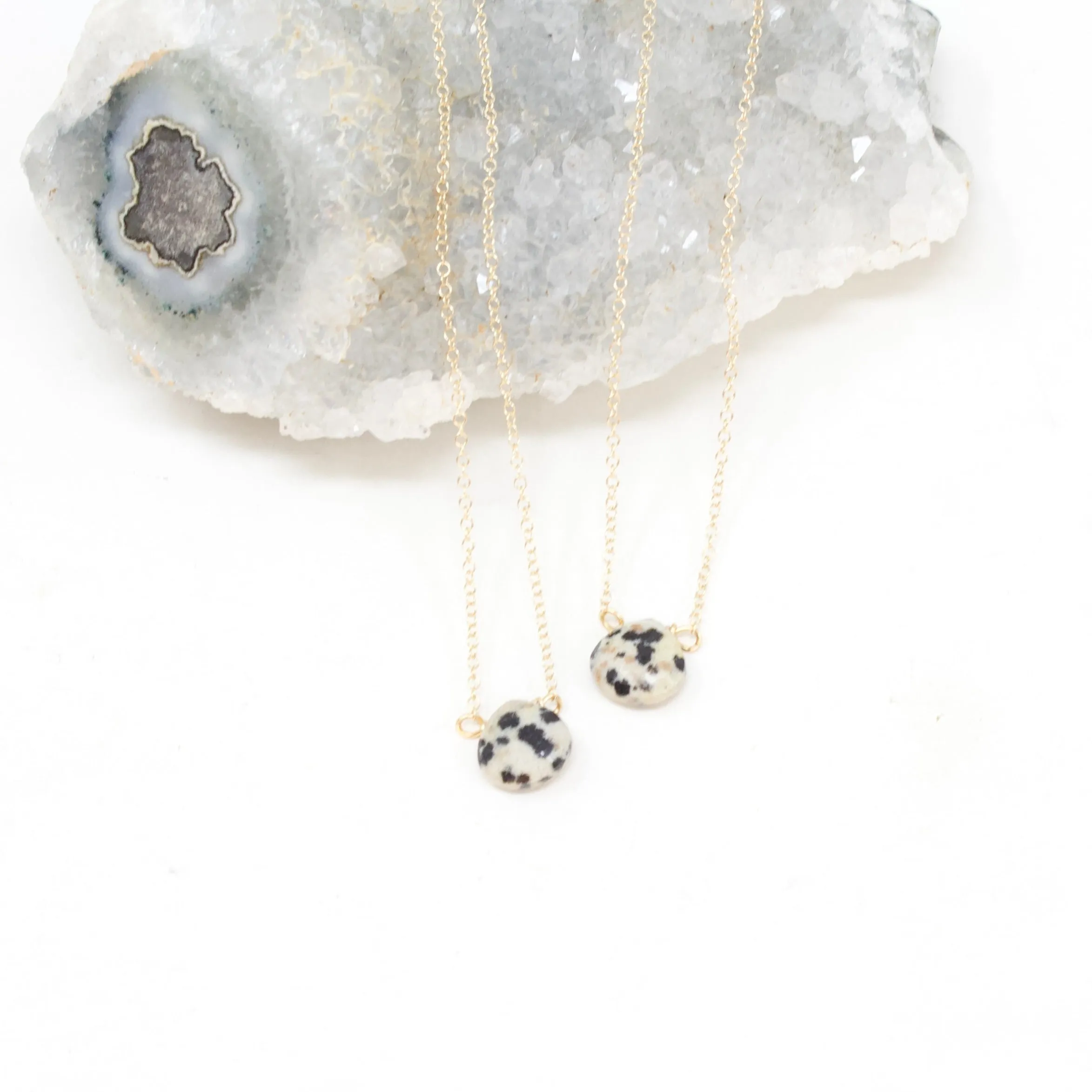 Dalmatian Jasper Teardrop Necklace sold by Crafts & Love product image thumbnail 2