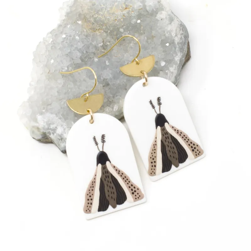 Neutral Moth Earrings sold by Crafts & Love