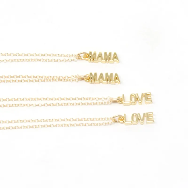 Little Phrase Charm Necklaces sold by Crafts & Love