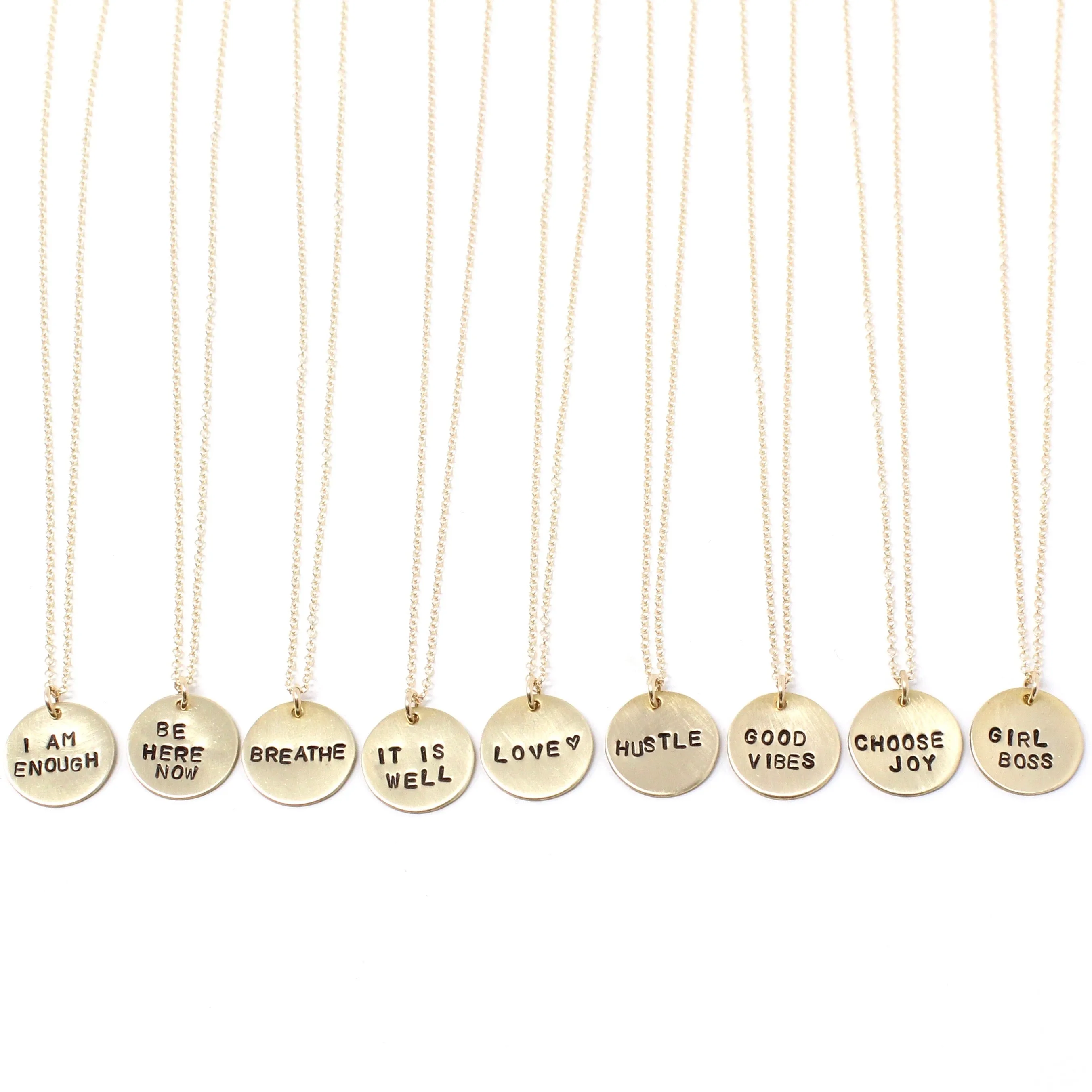 Tiny Phrase Necklace - Gold Large sold by Crafts & Love product image thumbnail 4