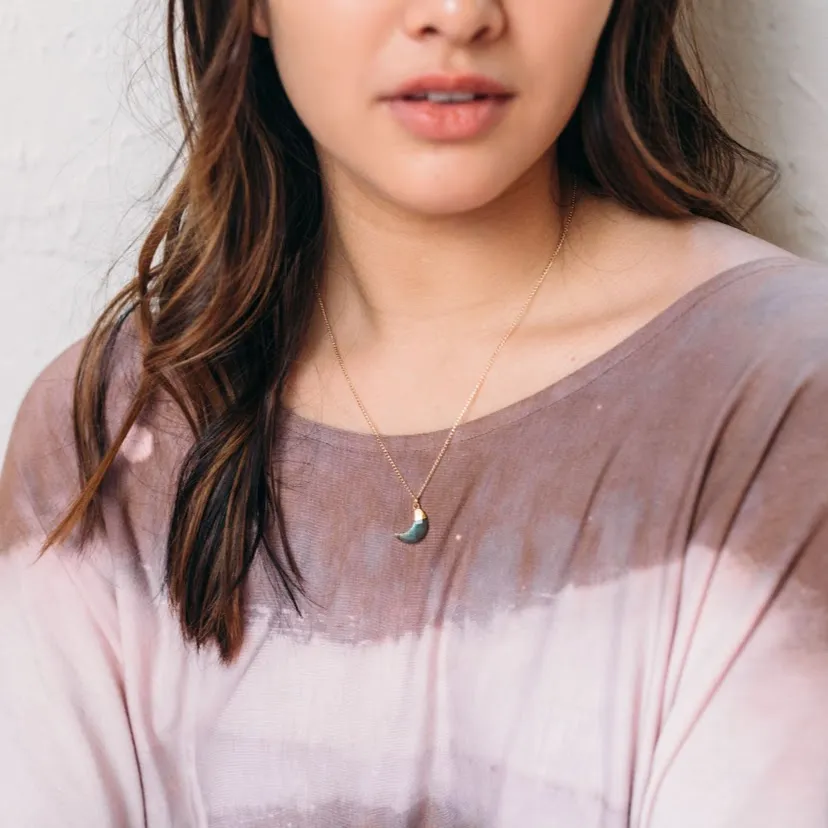 Tiny Necklaces - Moon Bezel sold by Crafts & Love product image thumbnail 4