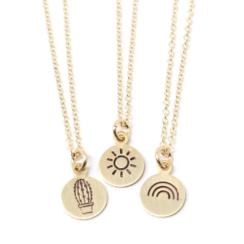 Stamped Charm Necklace sold by Crafts & Love