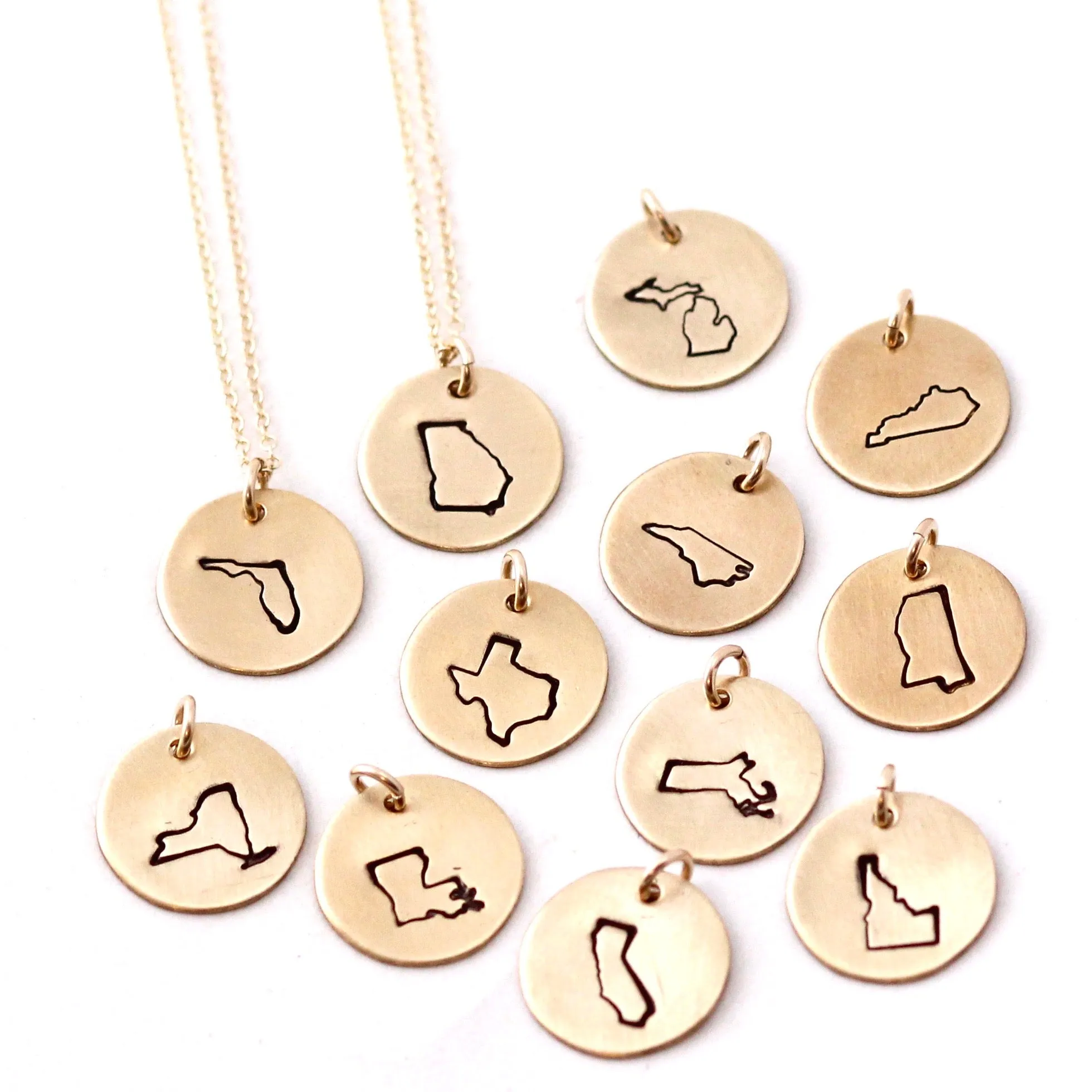 State Necklace - Gold sold by Crafts & Love