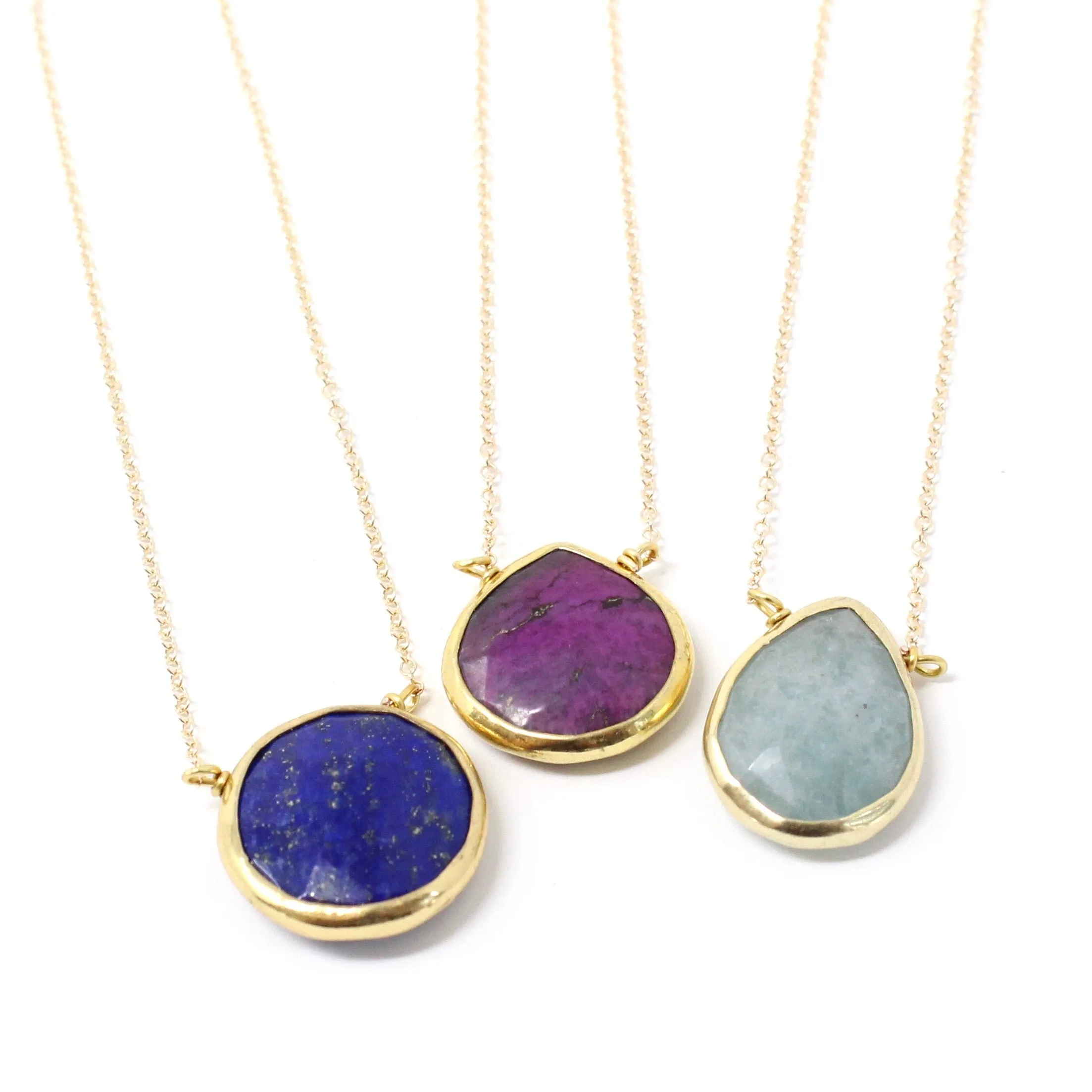 Gem Necklaces - Bezel sold by Crafts & Love