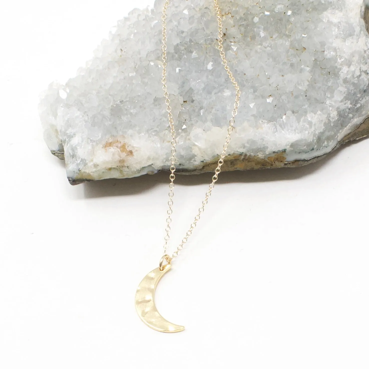 Crescent Moon - Gold Hammered sold by Crafts & Love