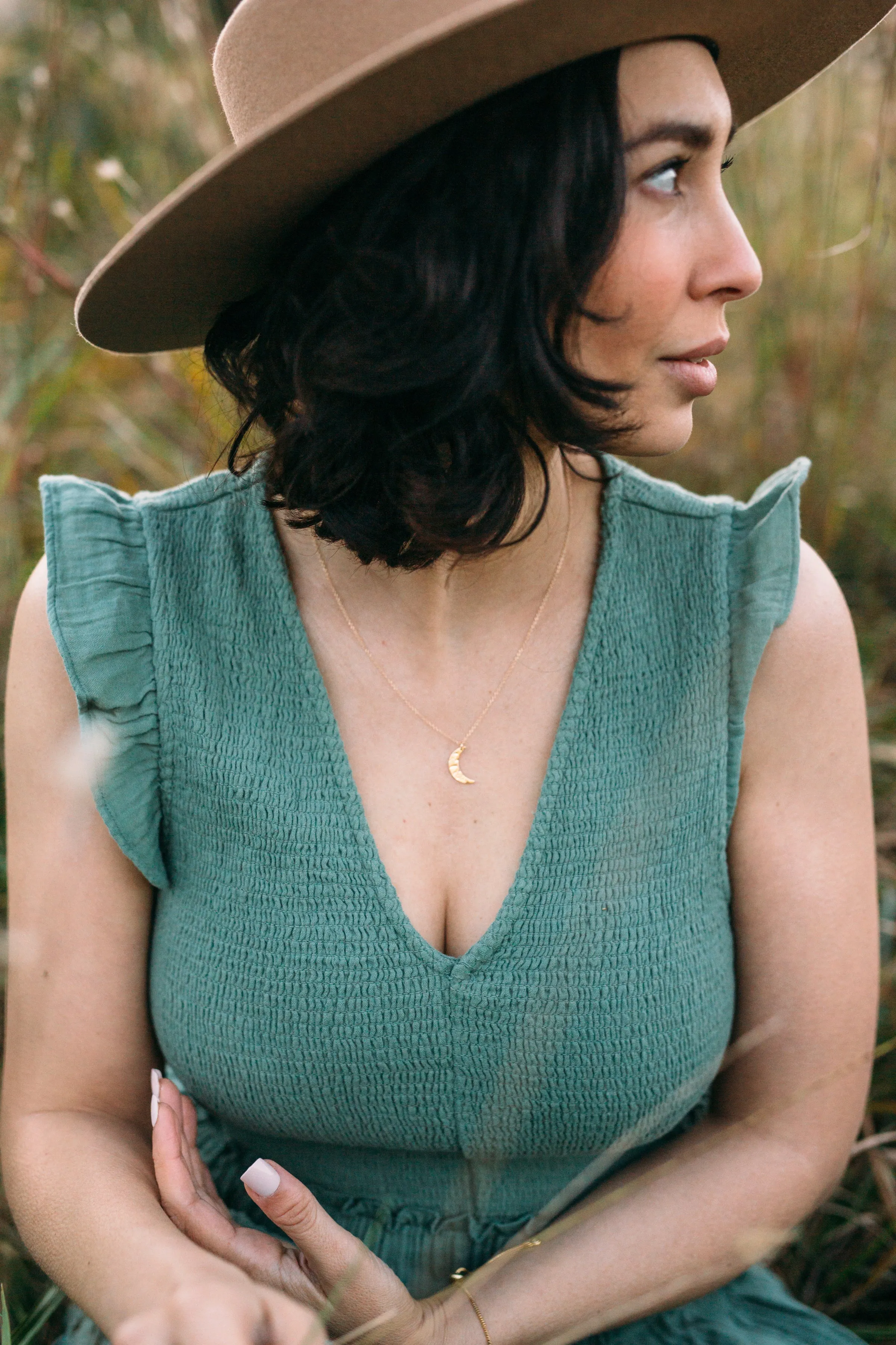 Crescent Moon - Gold Hammered sold by Crafts & Love product image thumbnail 5