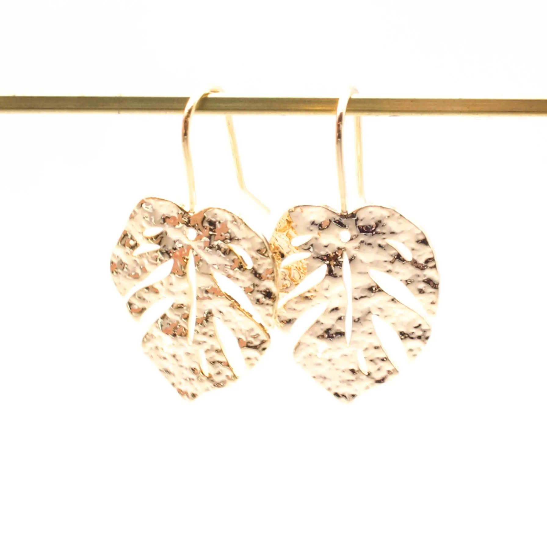 Monstera Drop Earrings sold by Crafts & Love