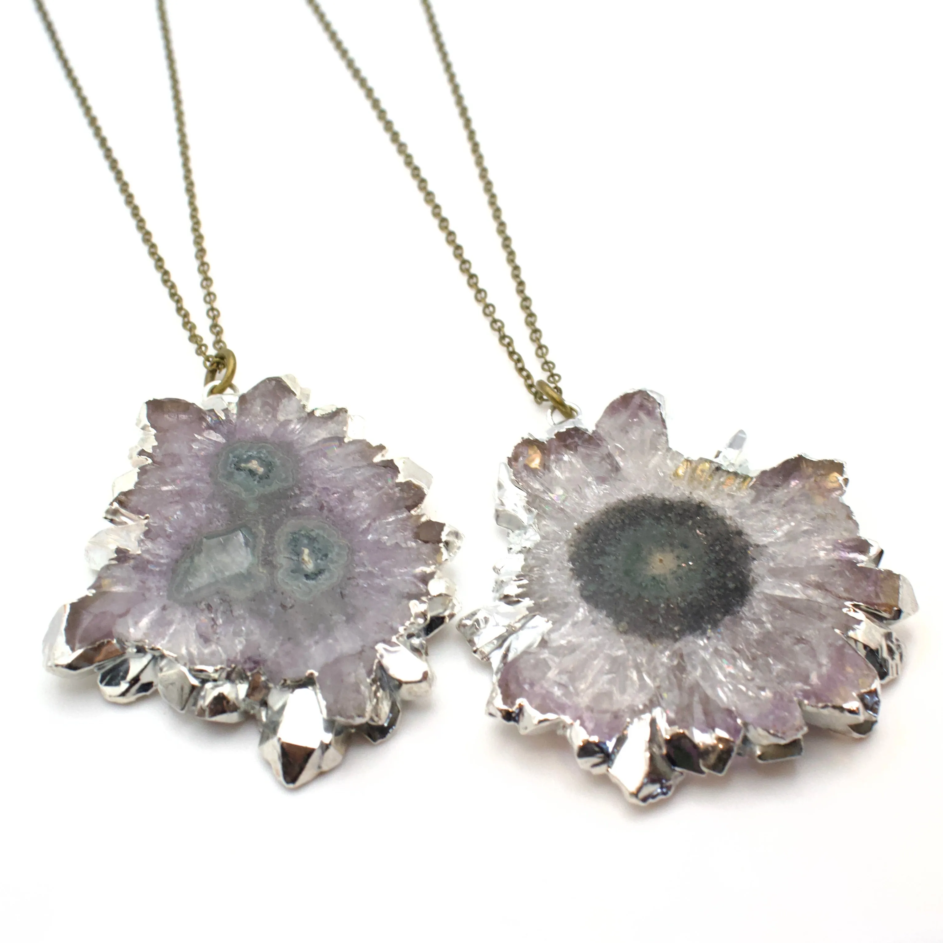Geode Necklace - Silver sold by Crafts & Love