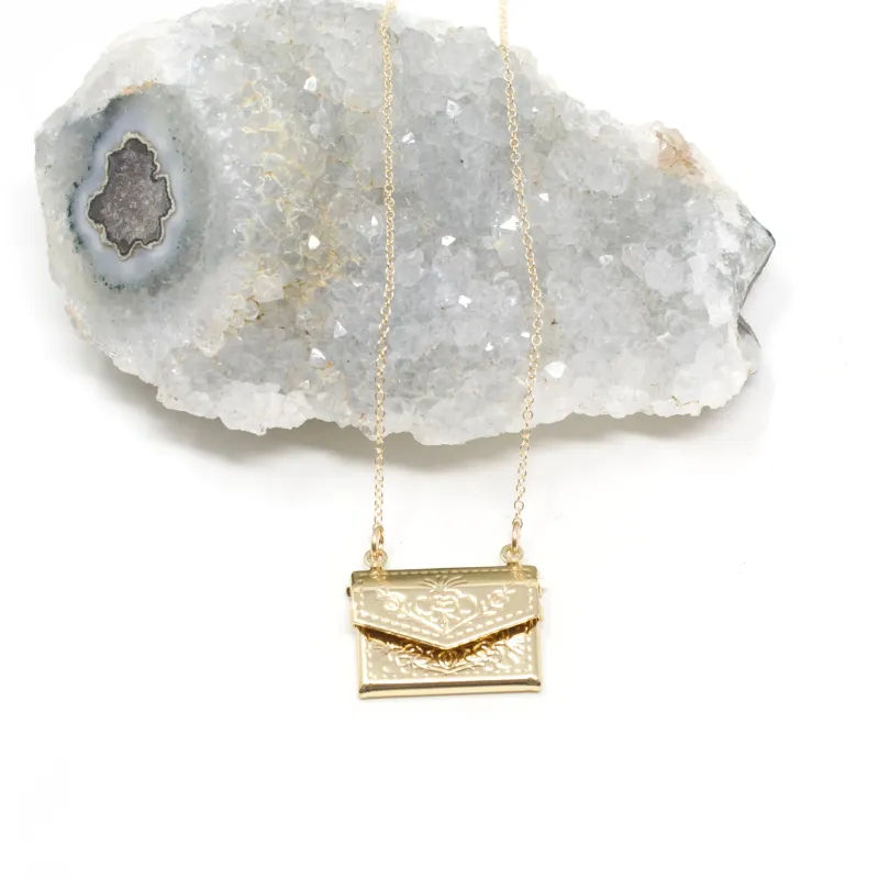 Envelope Necklace sold by Crafts & Love