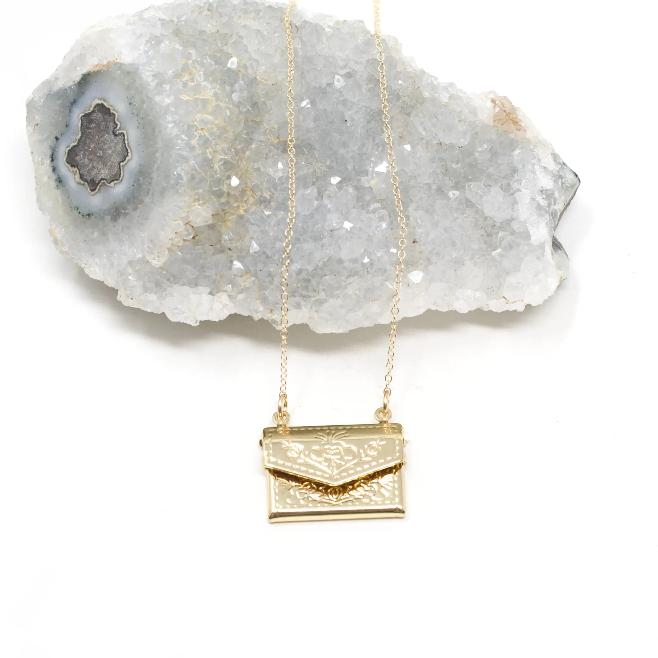 Envelope Necklace sold by Crafts & Love