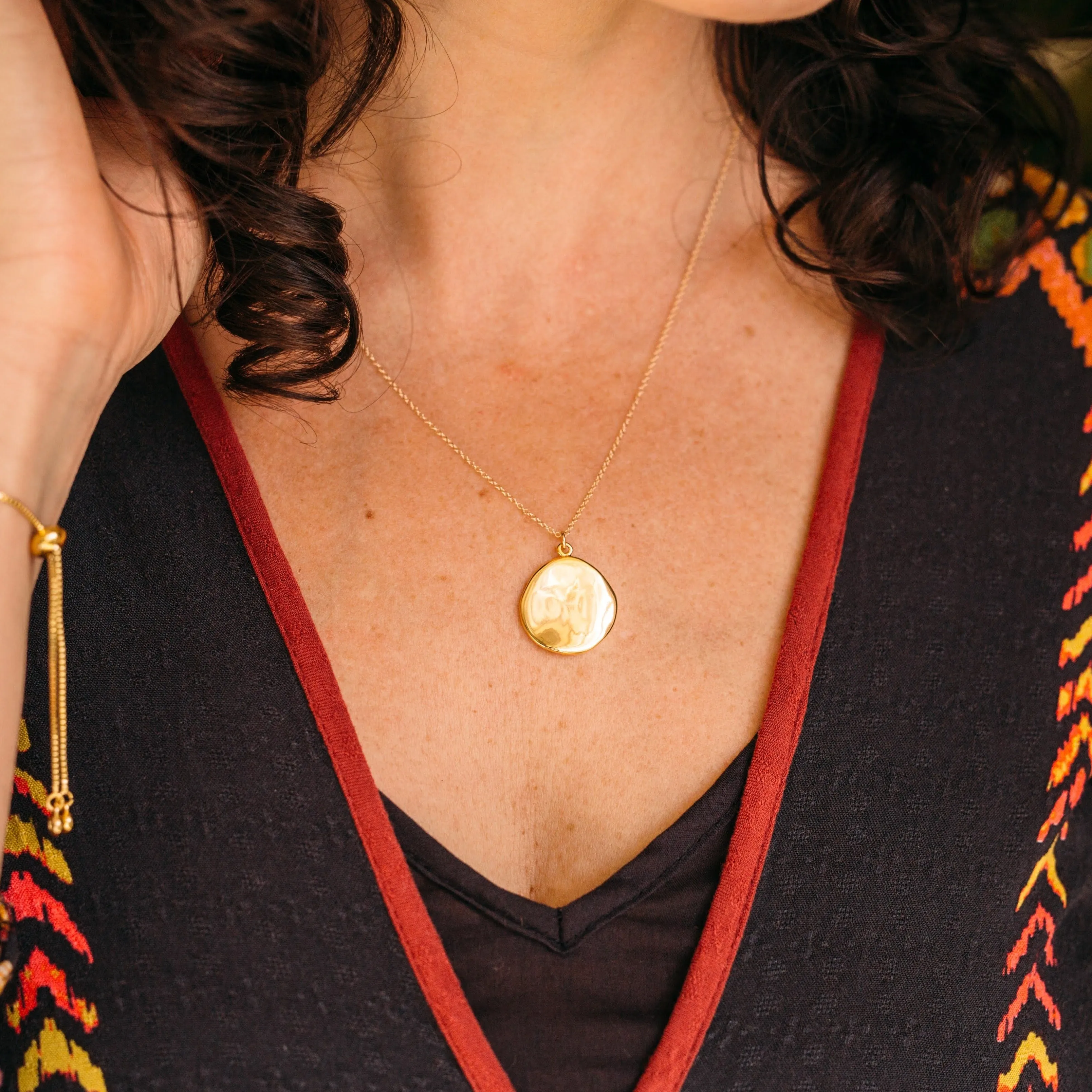 Gold Coin Necklace sold by Crafts & Love product image thumbnail 2