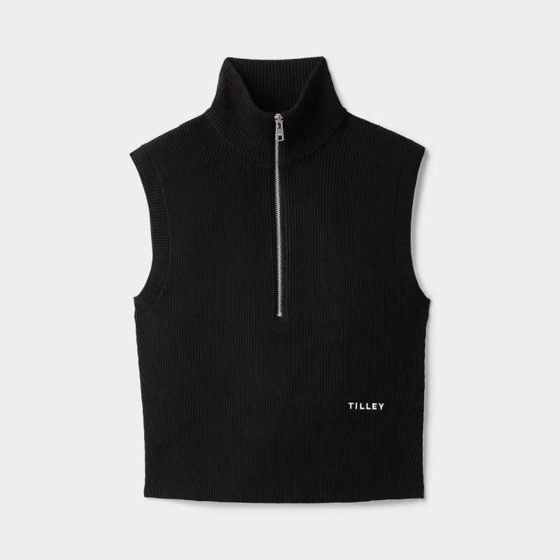 Stretch Merino Sleeveless Turtleneck sold by TILLEY